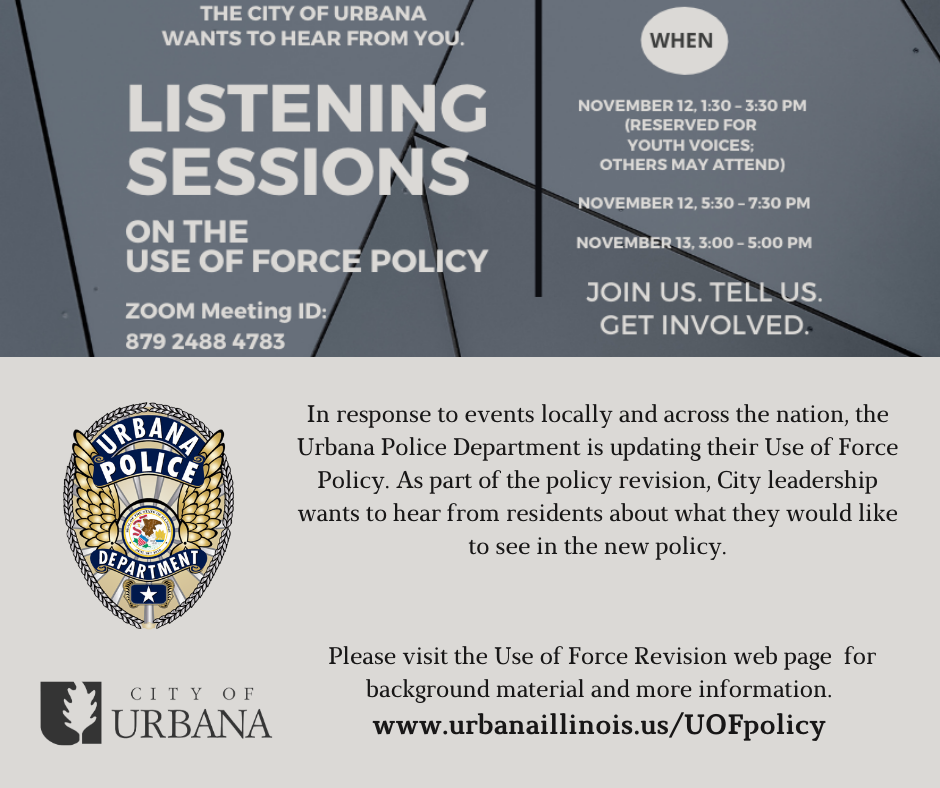 Listening Sessions on the Use of Force Policy