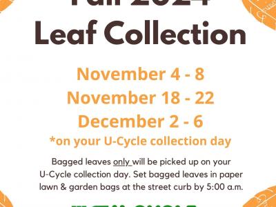 U-Cycle Fall Leaf Collection Schedule