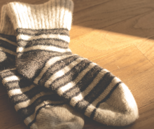 Warm striped socks